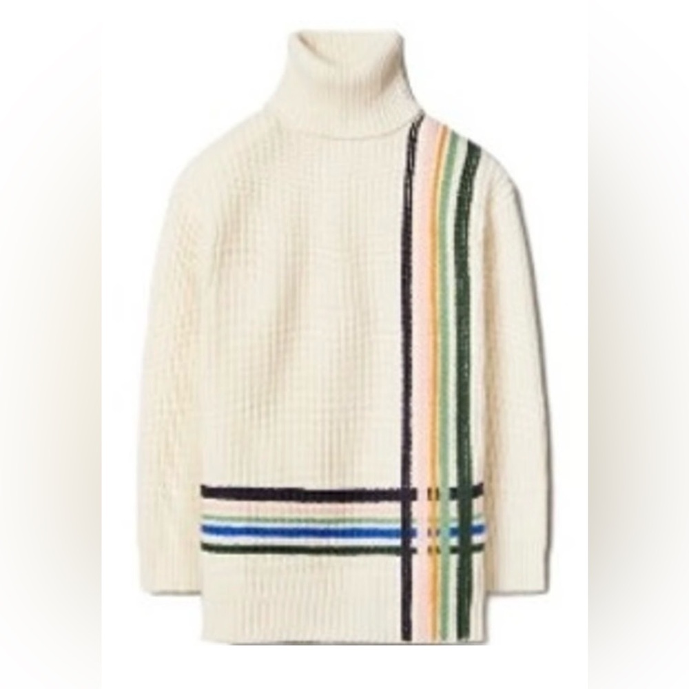 Tory Sport Merino Wool Striped Sweater - Picture 2 of 13